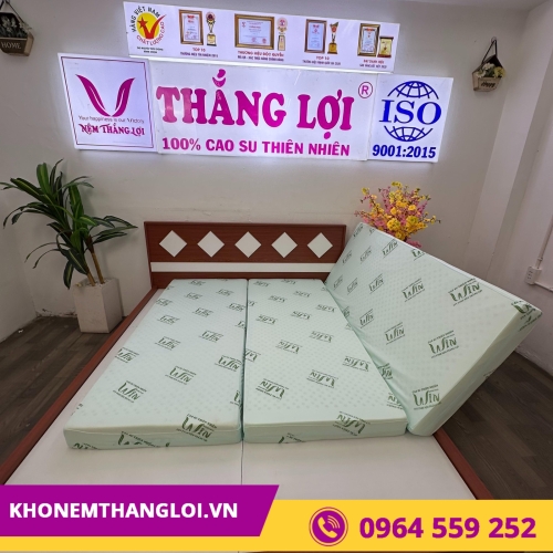 Nệm cao su thiên nhiên Super Win Thắng Lợi gấp 3