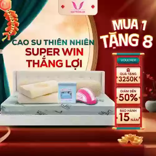 Nệm cao su thiên nhiên Super Win Thắng Lợi
